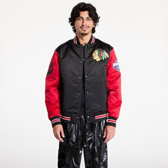 Chicago Blackhawks мъжко яке Primetime Heavyweight Satin Jacket Current Logo