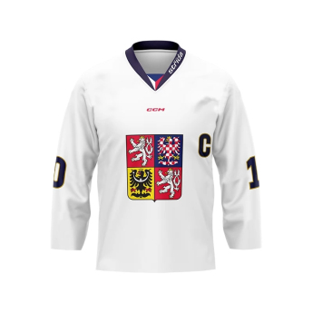 Отбори по хокей хокейна фланелка 2024/2025 Fan replica Czech republic white