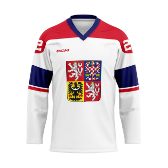 Отбори по хокей хокейна фланелка Fan Petr Mrázek CCM Czech republic white