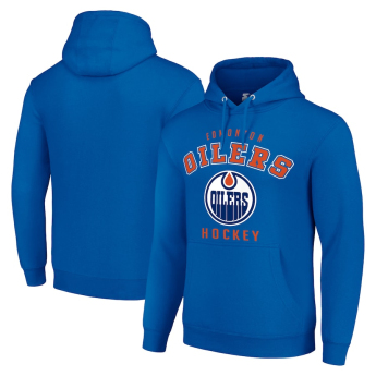 Edmonton Oilers мъжки суитшърт с качулка Logo Pullover Royal