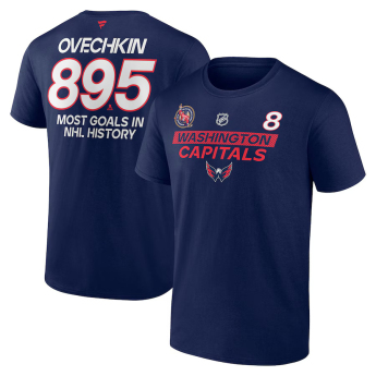 Washington Capitals мъжка тениска Alex Ovechkin #8 Washington Capitals The GR8 Chase Scorer Name & Number
