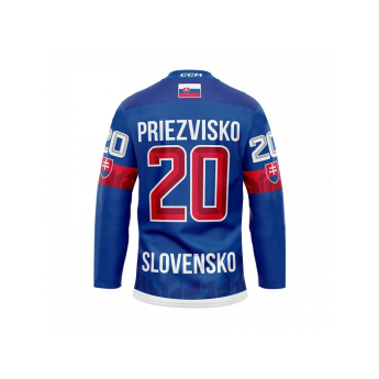 Отбори по хокей хокейна фланелка Slovakia Juraj Slafkovský #20 CCM Hockey fan blue