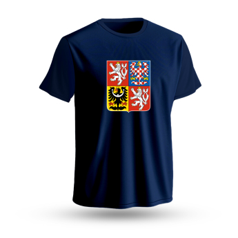 Отбори по хокей мъжка тениска Czech republic National Emblem 2025 Navy