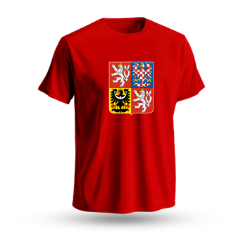 Отбори по хокей мъжка тениска Czech republic National Emblem 2025 red