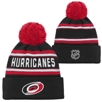 Carolina Hurricanes детска зимна шапка Jacquard Cuffed Knit With Pom