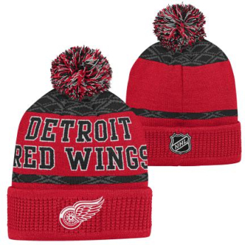 Detroit Red Wings детска зимна шапка Puck Pattern Cuffed Pom