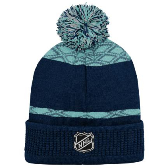Seattle Kraken детска зимна шапка Puck Pattern Cuffed Pom