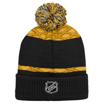 Boston Bruins детска зимна шапка Puck Pattern Cuffed Pom