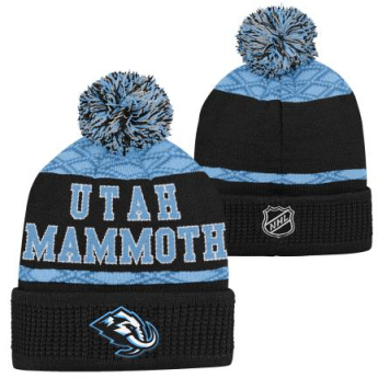 Utah Hockey Club детска зимна шапка Puck Pattern Cuffed Pom