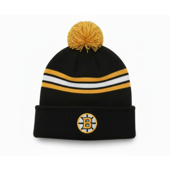 Boston Bruins дамски зимни шапки Authentic Pro W/Cap Cuffed Pom Beanie