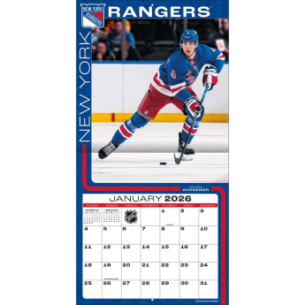 New York Rangers календар 2026 Wall
