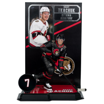 Ottawa Senators фигурка Brady Tkachuk #7 SportsPicks Black Jersey