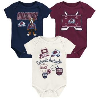 Colorado Avalanche детско боди Littlest Player 3Pk Creeper Se