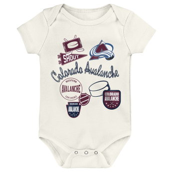 Colorado Avalanche детско боди Littlest Player 3Pk Creeper Se