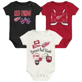 Detroit Red Wings детско боди Littlest Player 3Pk Creeper Se