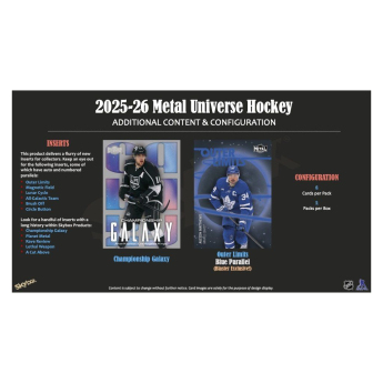 NHL кутии хокей карти NHL 2025-26 Upper Deck Skybox Metal Universe Blaster Box