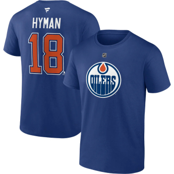 Edmonton Oilers мъжка тениска NHL Authentic Stack Name & Number T-Shirt - Royal