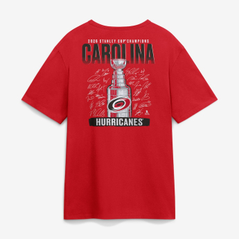 Carolina Hurricanes мъжка тениска NHL 2026 Stanley Cup Champions Signature Roster