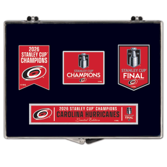 Carolina Hurricanes значка NHL 2026 Stanley Cup Champions Three-Piece Collector Pin Set