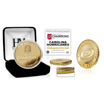Carolina Hurricanes възпоменателна монета NHL 2026 Stanley Cup Champions Limited Edition Gold-Plated