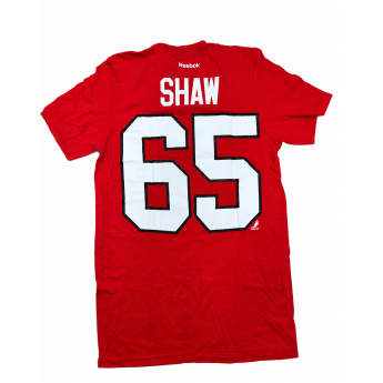 Chicago Blackhawks мъжка тениска Andrew Shaw #65 NHL Stack Logo Name & Number