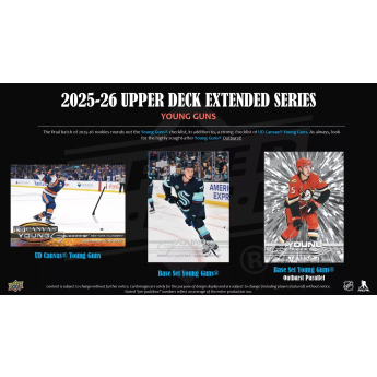 NHL кутии хокей карти NHL 2025-26 Upper Deck Extended Series Hockey Blaster Box