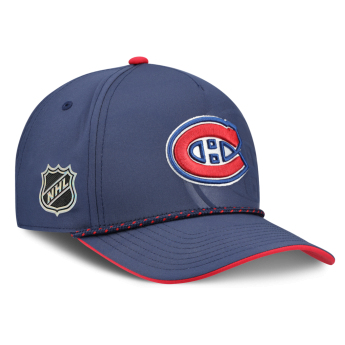 Montreal Canadiens баскетболна шапка с козирка NHL Fanatics Navy On Stage Podium Draft A-Frame Adjustable