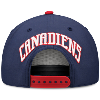 Montreal Canadiens баскетболна шапка с козирка NHL Fanatics Navy On Stage Podium Draft A-Frame Adjustable
