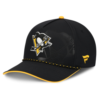 Pittsburgh Penguins баскетболна шапка с козирка NHL Fanatics Black On Stage Podium Draft A-Frame Adjustable