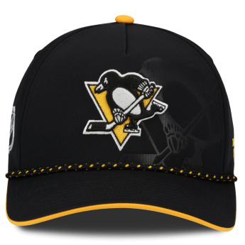 Pittsburgh Penguins баскетболна шапка с козирка NHL Fanatics Black On Stage Podium Draft A-Frame Adjustable