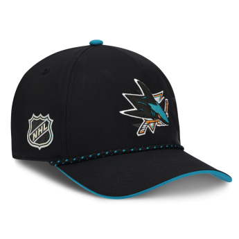 Pánská kšiltovka San Jose Sharks NHL Fanatics Black On Stage Podium Draft A-Frame Adjustable