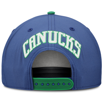 Vancouver Canucks баскетболна шапка с козирка NHL Fanatics Blue On Stage Podium Draft A-Frame