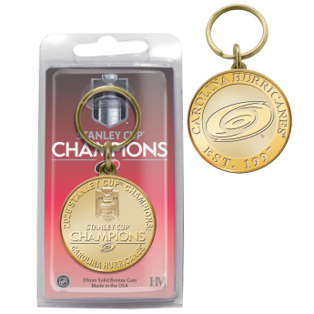Carolina Hurricanes висулка за ключодържател NHL 2026 Stanley Cup Champions Bronze Coin Key Chain