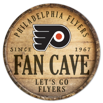Philadelphia Flyers табела за стена Fan Cave Circular Wood Sign