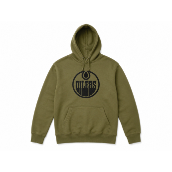 Edmonton Oilers мъжки суитшърт с качулка NHL Military green