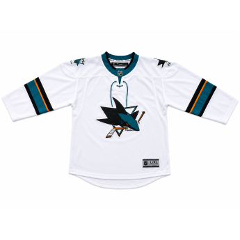 San Jose Sharks детска хокейна фланелка NHL Premier White Away Laces