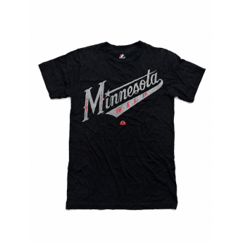 Minnesota Wild мъжка тениска NHL Majestic Silver Letter