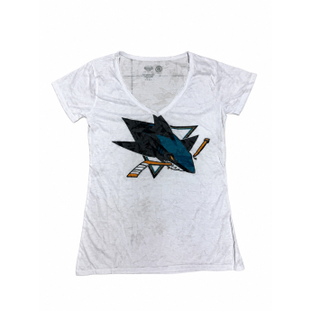 San Jose Sharks дамска тениска NHL White Shadow Logo