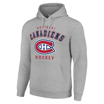 Montreal Canadiens мъжки суитшърт NHL Heather Gray Logo Pullover Hoodie