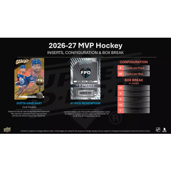 NHL продукти хокей карти NHL 2026-27 Upper Deck MVP Hockey Hobby Box