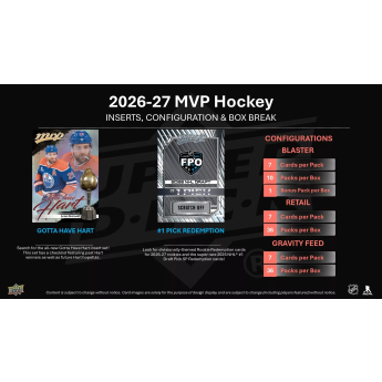 NHL продукти хокей карти NHL 2026-27 Upper Deck MVP Hockey Retail Box