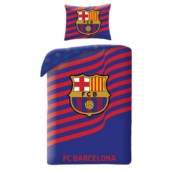 FC Barcelona спално бельо за единично легло Wave