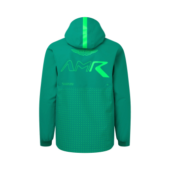 Aston Martin мъжко яке с качулка WEC rain green 2026