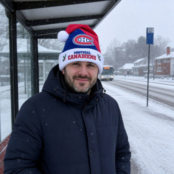 Montreal Canadiens зимна шапка foco colorblock santa hat