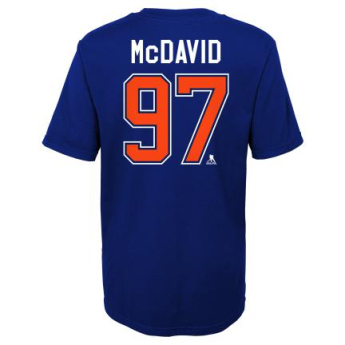 Edmonton Oilers детска тениска Connor McDavid Captains Name and Number navy