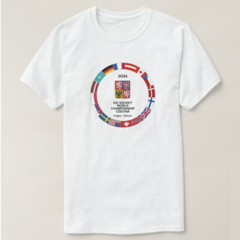 Отбори по хокей детска тениска Ice Hockey World Championship Czechia MS 2024 White