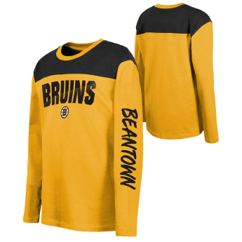 Boston Bruins детска тениска с дълъг ръкав Unbeaten Run Ls Crew Nk Tee