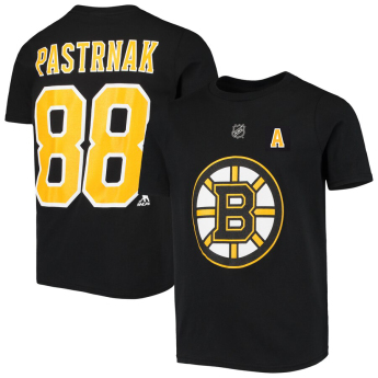 Boston Bruins детска тениска David Pastrňák Flat Alt.Captains N&N B