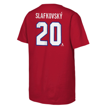 Montreal Canadiens детска тениска Juraj Slafkovsky Montreal Canadiens Flat Name & Number Ctn Tee