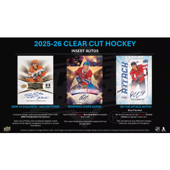 NHL кутии хокей карти NHL 2025-26 Upper Deck Clear Cut Hockey Hobby Box